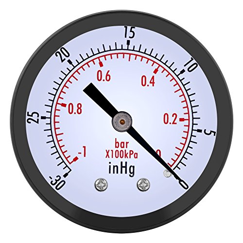 0 ~ -30inHg 0 ~ -1bar Manómetro de presión de vacío 50mm Marque el manómetro del medidor de presión para el aceite de gas de agua de aire