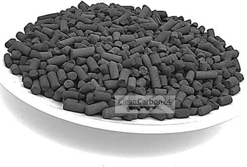 1 litro de pellets de carbón Activo de 4 mm de diámetro, de carbón de Piedra para la purificación del Aire (Aero-Clean Rock-Pellets) [Clase energética A]