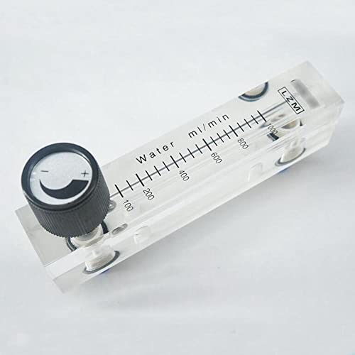 100-1000 ml/min LZM-6T panel acrílico agua líquido flujómetro rotámetro con válvula de control Push in Fit tubo de 6 mm