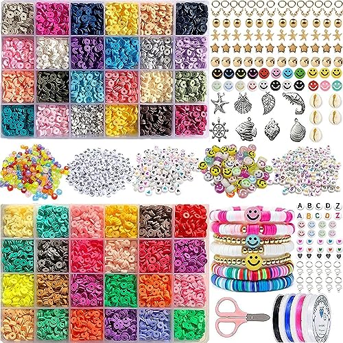 10400pcs Juguete de Cuentas Coloridas, 48 colores, de Arcilla Polimérica Para Abalorios Para Hacer Collar Pendientes de Bricolaje kit de pulseras Beads Regalo Joyas para