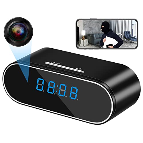 1080P Wifi Mini Camara Espia Oculta Camufladas Reloj Camaras de Vigilancia sin Cables Camara Seguridad Vigilancia Bebe Cámara Espía Invisible Visión Nocturna de 140 Ángulos Detección de Movimiento