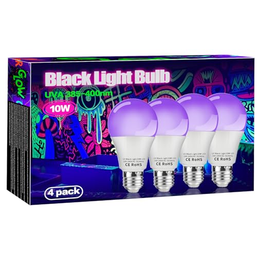 10W Bombilla Ultravioleta E27 Luz UV LED Para Halloween, Blacklight Fiestas, Etapa, Arte UV, Curado UV, Navidad, Póster Fluorescente