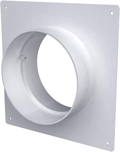 15 cm Brida de conector de conducto de 6 pulgadas, brida recta de plástico para sistema de ventilación de calefacción y refrigeración (150 mm)