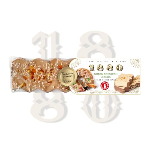 1880 - Turrón Chocolates de Autor Roscón de Reyes, Textura Cremosa, Calidad Suprema, Ingredientes Nobles, Sabor Auténtico, El Turrón más Caro del Mundo, 300g