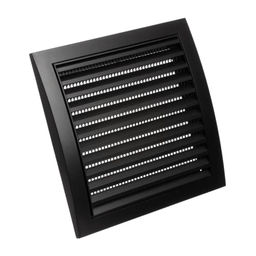 190x190mm Rejilla para Ventilación - Rejilla de Ventilación con Protección contra Insectos - Plástico ABS Antracita