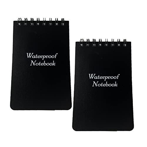 2 cuadernos impermeables, bloc de notas de policía de 3 x 5 pulgadas, cuaderno de bolsillo para escribir en la lluvia, bloc de notas de papel para todo tipo de clima con cubierta