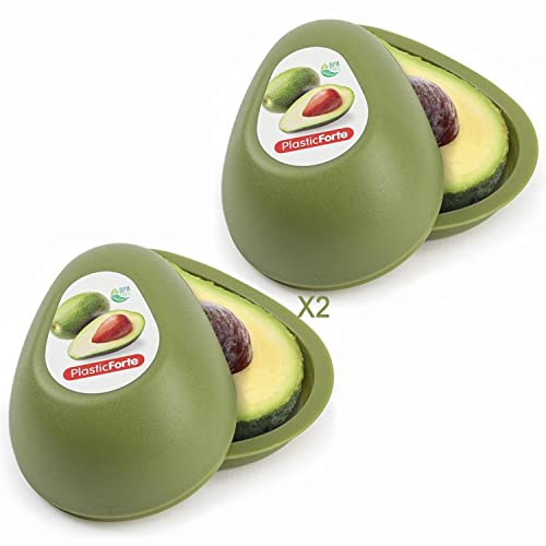 2 x Guarda aguacate. Guarda aguacate nevera libre plástico BPA. Tupper aguacate material resistente y tacto agradable ideal para guardar aguacates frescos. Tupper nevera organizador fácil de limpiar