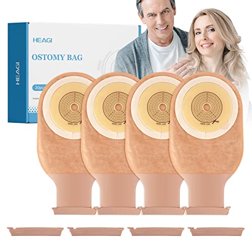 20 Bolsas De Estoma, Bolsas De Drenaje Para Colostomía, Bolsa De Colostomía Drenable Para El Cuidado Del Estoma, Resistente a Los Olores Y Menos Propenso a Las Fugas, Se Puede Cortar a 15-60 Mm