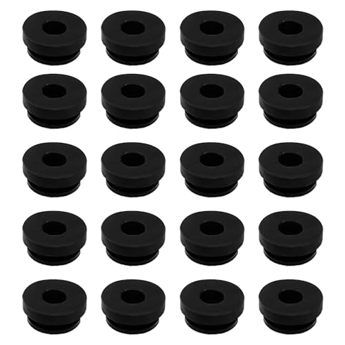 20 tapas de goma negras, anillos de alambre de silicona, tapones de orificios para estufa de gas, accesorios para utensilios de cocina, soporte para ollas (5 mm)