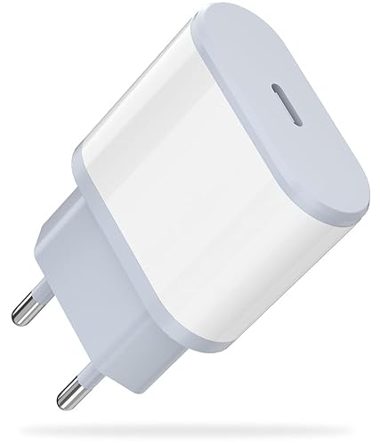20W USB C Cargador Carga Rapida para Apple iPhone 15 14 13 12 11 X XR SE, Enchufe Tipo C Cabezal, Adaptador Corriente USB C