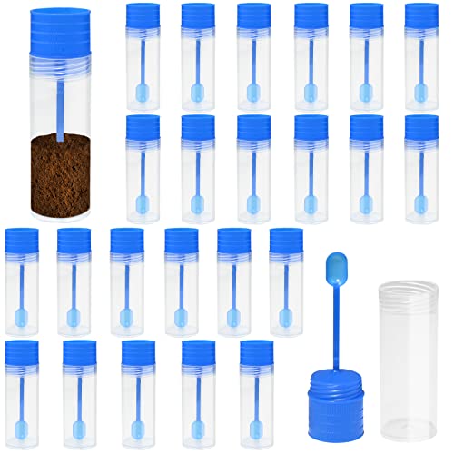 25 Piezas Plastico Heces Recipiente para Análisis 15 ml, Heces Recipiente, Tubo de Muestras para Heces Tubos de Ensayo para Heces Análisis