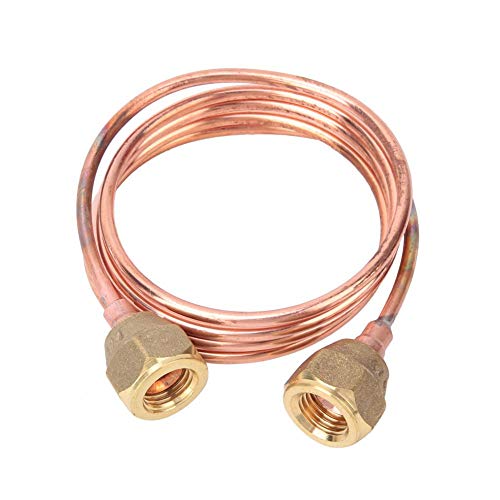 (2,8 mm G1/4") Tubería capilar de cobre flexible suave con conexión de tubo de latón metálico para el mantenimiento del refrigerador(2000mm)