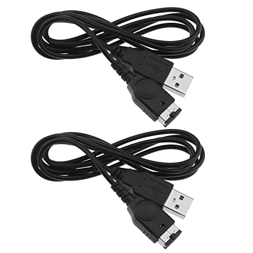 2pcs Cable de cargador de alimentación USB compatible con Nintendo NDS/Gameboy Advance SP Cable de carga USB Accesorios de plomo, Negro