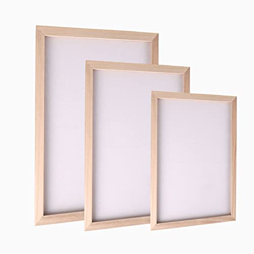 3 Pieza Marco para Fabricación de Papel,Tradicional de Fabricación Papel ,Rectángulo Macizo Papel de Madera Hacer Molde,para hacer papel de bricolaje pintura hecha a mano