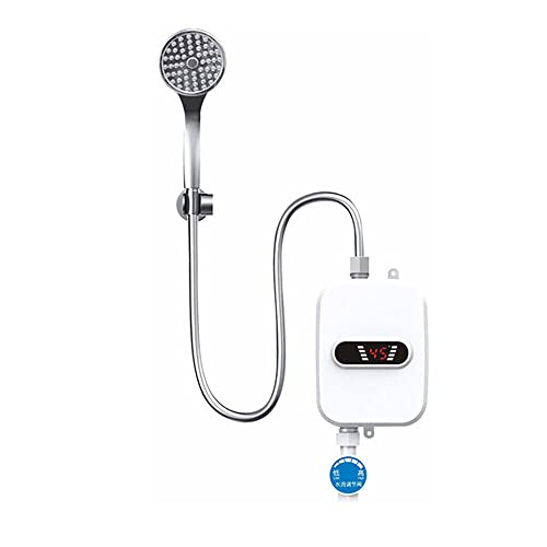 3500W calentador de agua eléctrico instantáneo pequeño calentador de agua eléctrico con cabezal de ducha con pantalla de calefacción digital LED