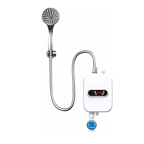 3500W Mini calentador de agua eléctrico, pequeño calentador de agua tipo colgante calentador de agua instantáneo+cabezal de ducha