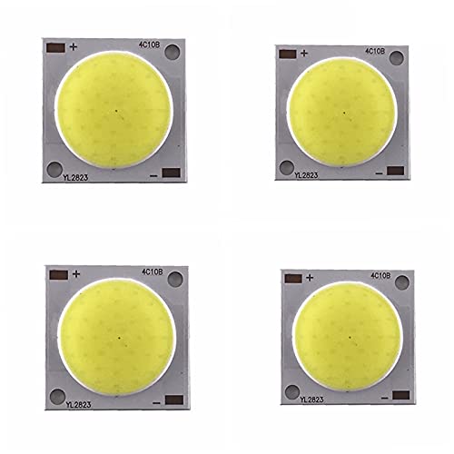 4pcs 28x28mm DC 12-14V 20W 2000LM COB LED Bombilla Dimmable LED Chip 6000-6500K