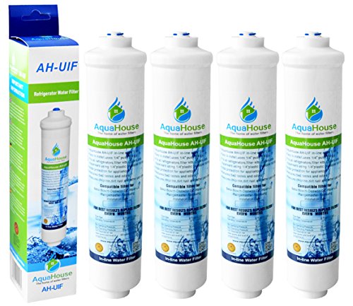 4x AquaHouse AH-UIF Filtro de agua para nevera compatible con Samsung LG Haier Daewoo solo con filtros externos
