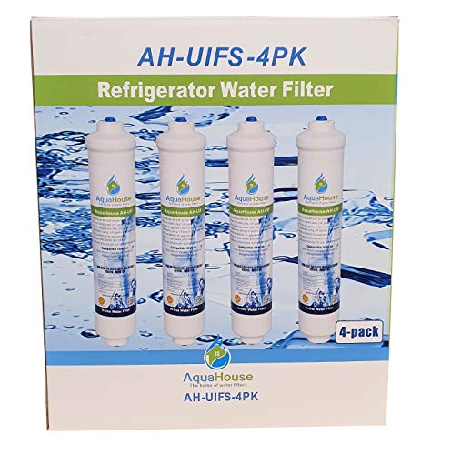 4x AquaHouse UIFS Compatible filtro de agua del refrigerador para Samsung DA29-10105J HAFEX/EXP WSF-100 Aqua-Pure Plus (sólo filtro externo)