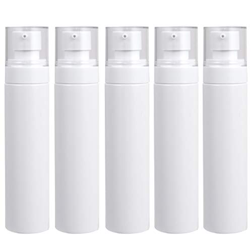 5 Piezas Botellas de Bomba de Espuma Vacía Loción de Agua Jabón Líquido Limpiador Facial Botella Dispensadora Envases Cosméticos para El Hogar Al Aire 100 Ml (Blanco)