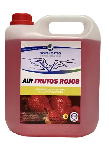 5l Ambientador Liquido Industrial Concentrado - Garrafa Ambientador Profesional Limpieza - Aromatizador Liquido Neutralizador - Olor Duradero Esencias Naturales (Frutos Rojos)
