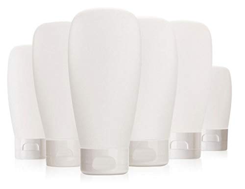 6 x 150ml plástico Transparente vacío rellenable Tubos Suaves para cosméticos Botella de Viaje con Tapa abatible para Limpiador Facial champú loción