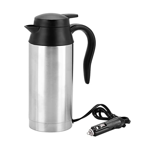 750ml 24V Travel Car Truck Hervidor De Agua Botella De Calentador De Agua Para Camión Encendedor De Cigarrillos, Hervidor De Agua De Coche Termo Eléctrico Para Beber Té Y Café