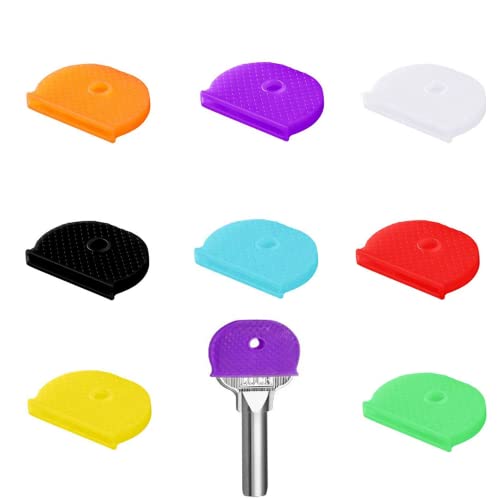 8 Piezas Tapas para Llaves Flexibles, 8 Colores Cubiertas de llaves Flexibles, semicirculares Tapa de Llave Flexible para Llaves Redondas, Fácil Identificación Tapa de Llave Flexible Llave