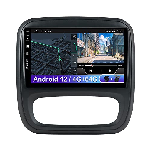 9 Pulgadas Android 10 Autoradio 2 DIN para Renault Trafic 3 para Opel Vivaro B (2014-2018) con navegación GPS Fotocámara Gratuita Bluetooth Carplay DSP FM WiFi SWC RDS Dab,4G+64GB
