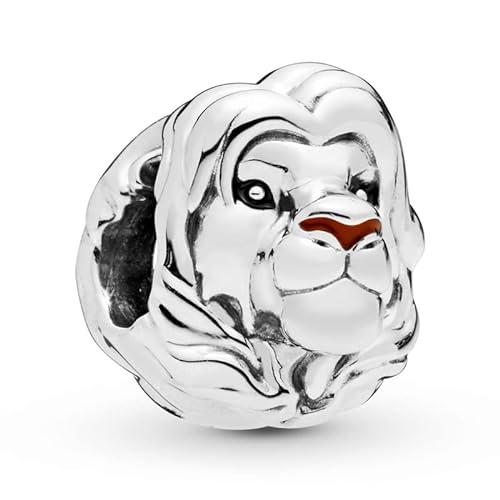 Abalorios en Plata de Ley 925 compatible con pulsera Pandora (Rey León)