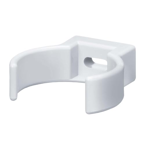Abrazadera de tubo, PVC-U DN 50, 1 pieza Abrazadera de bajante blanca, accesorios para canalones, fácil instalación, Made in Germany INEFA