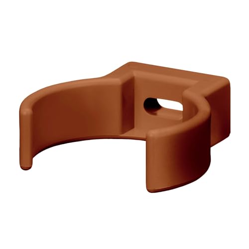 Abrazadera de tubo, PVC-U DN 75, 1 pieza Abrazadera de bajante marrón, accesorios para canalones, fácil instalación, Made in Germany INEFA