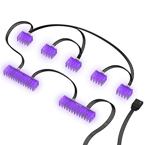 Accesorio de peine para cables de HUE 2 NZXT - Dos peines de 24 patillas y cinco de 8 patillas - Peines LED RGB configurables por separado - Accesorio de gestión de cables, rgb.