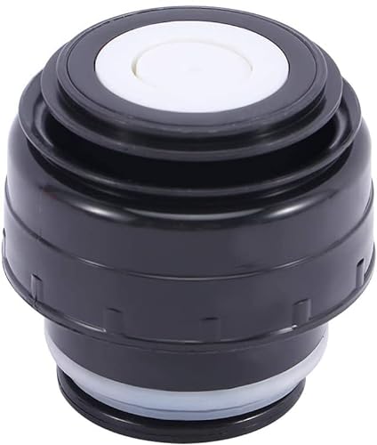 Accesorios de termo universal para viaje al aire libre de 4,5 cm para vasos de vacío, tapa de vaso, tapa de termo (5,2 cm, blanco negro) Útil y hábil