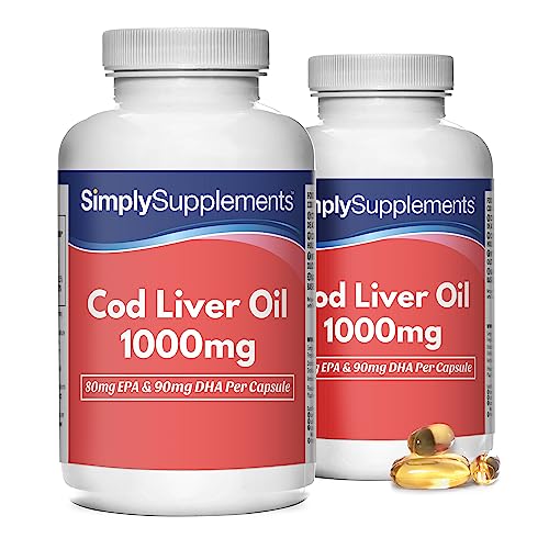 Aceite de Bacalao 1000 mg - ¡Bote para 1 año! - 360 Cápsulas - SimplySupplements