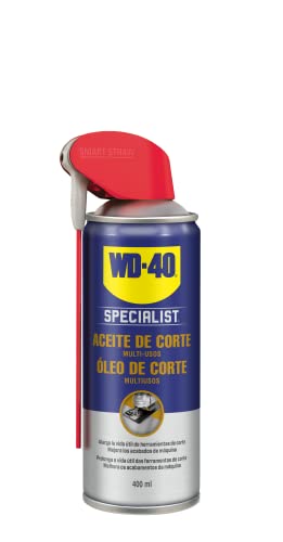 Aceite de corte de WD-40 Specialist - maximiza la vida de los equipos de corte y perforación, taladros de columna y sierras - Pulverizador Doble Acción, Amplio, Preciso 360º - 400 ml
