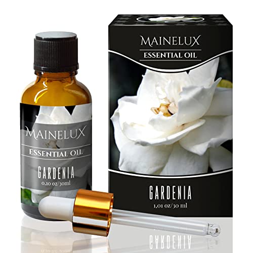 Aceite Esencial de Gardenia MAINELUX 30ml,100% Aceites Esenciales Naturales Puros, Aceite Esencial de Aromaterapia de Grado Terapéutico, aceites de Fragancia para Difusor, Regalos Perfectos