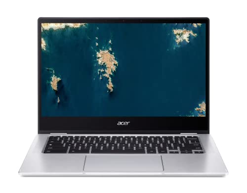 Acer Chromebook 314 CP314-1H - Ordenador Portátil Convertible 14" HD Táctil (Intel Celeron N4500, 4GB RAM, 64GB eMMc, ChromeOS) Color Plata - Teclado QWERTY Español
