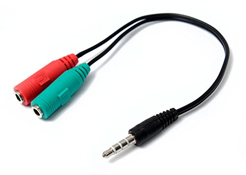 Adaptador de Audio para micrófono + Auriculares MiniJack 3.5