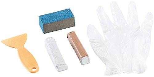 AGT Adhesivos y selladores - esmalte Kit de reparación: Kit de reparación sanitaria para baño, Ducha, Bañeras y aseos (esmalte reparar, Sanitario Equipo, Kits de reparación Balneario)