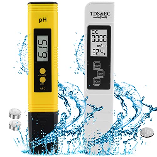 Aideepen Medidor Digital de pH y TDS, medidor de pH de Alta precisión de 0,01 pH, medidor de pH +/- 2% de precisión de Lectura, probador de Calidad del Agua para Agua Potable del hogar, Piscina