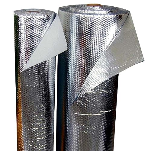 Aislante Térmico Reflexivo de Aluminio (20 x 0,6 m) - Aislamiento de cajas de persianas, radiadores, paredes, techos, caravanas, campers,, garajes - Antihumedades