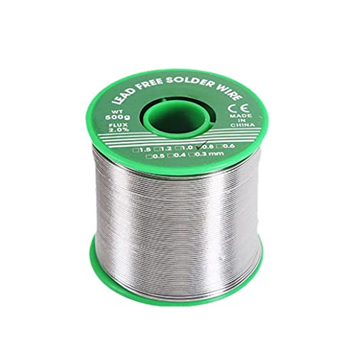 Alambre de soldadura sin plomo 20g 0,8 mm sin plomo núcleo de colofonia sin plomo para reparación de alambre/cable Sn soldadura eléctrica 99,3% Cu0,7%