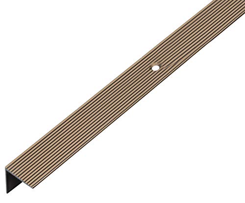 Alberts 476878 Perfil de protección para borde de escalón Aluminio, anodizado en tonalidad de bronce 1000 x 20 x 20 mm