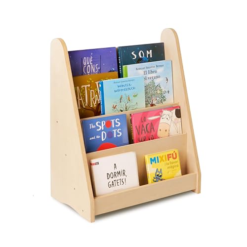 Alguer Living Estanteria Montessori Silvia | Libreria Infantil Montessori para fomentar el Orden y la Lectura de los Niños | Biblioteca Infantil con Estantería para Libros | Alto 78cm Kids