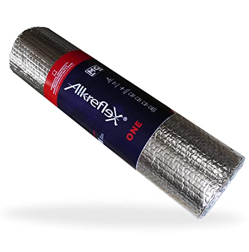 Alkreflex Rollo Aislante Termico | Aluminio y Burbujas Aislamiento de Lámina 0,6 x 10 m | Aislante termico para paredes | Aislamiento de Loft | Aislamiento Tubos Calefaccion | Aislante Radiador