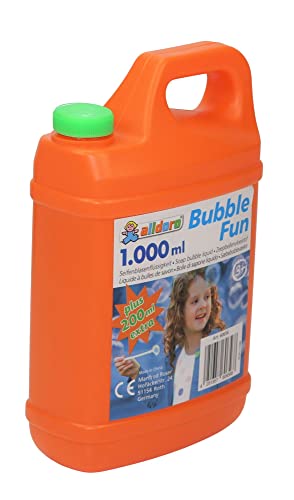 alldoro 60656 Bubble Fun - Líquido de Burbujas en bidón de 1200 ml, Agua jabonosa como 1,2 litros XL, bidón de Recarga para pompas de jabón de Colores y Grandes