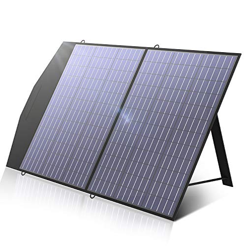 ALLPOWERS Cargador de panel solar portátil de 100 vatios para computadora, plegable para camping al aire libre para generador solar/estación de energía