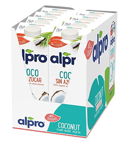 Alpro Bebida Vegetal de Coco sin Azúcar 8x1L