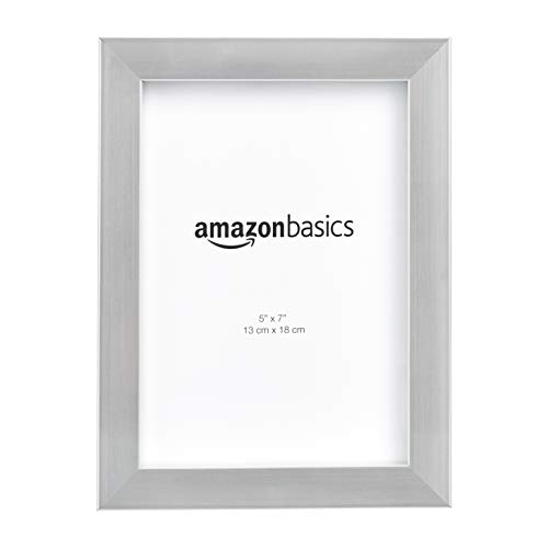 Amazon Basics Rectangular Marco para fotos, 13 x 18 cm, 2 Unidad, Níquel